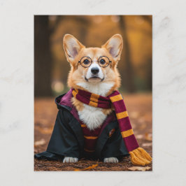 Cartão postal de Halloween Corgi Fofo para Postcro