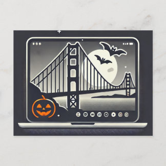 Cartão postal de Halloween de São Francisco Assust