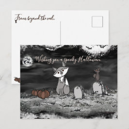 Cartão postal de Halloween do Cemitério Fig & Blin