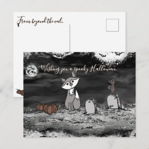 Cartão postal de Halloween do Cemitério Fig & Blin