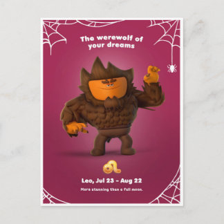 Cartão postal de Halloween para Leo