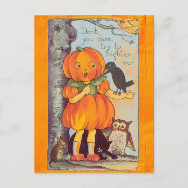 cartão postal de halloween vintage (Frente)