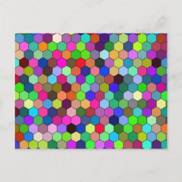 Cartão postal de hexágonos verticais