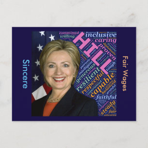 Cartão postal de Hillary Clinton Pres, Sinalizado
