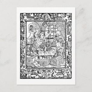 Cartão postal de história de alquimia