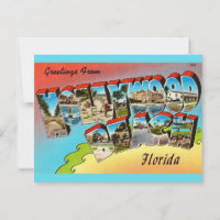 Cartão Postal de Hollywood Beach Florida