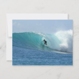 Cartão Postal de Homem Surfando Onda