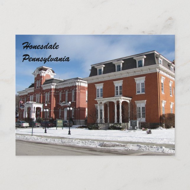 Cartão postal de Honesdale Pennsylvania (Frente)