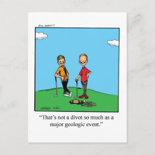 Cartão postal de humor de golfe engraçado