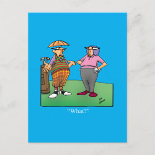 Cartão Postal de Humor de Golfe Hilário