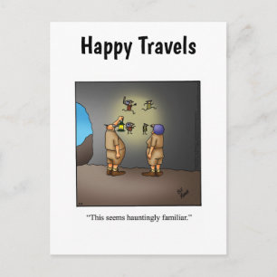 Cartão Postal de Humor de Viagem Divertido
