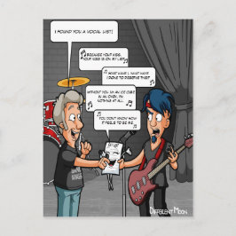 Cartão postal de humor engraçado de música vocalis