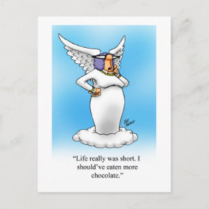 Cartão postal de humor para amantes de Chocolate