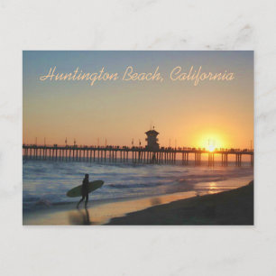 Cartão postal de Huntington Beach no Sunset