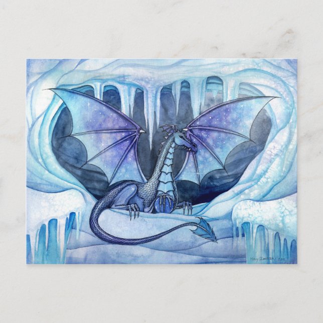 Cartão postal de Ice Dragon de Molly Harrison (Frente)
