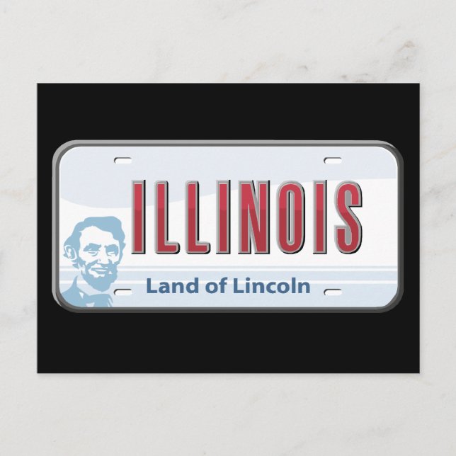Cartão Postal de Illinois Terra de Lincoln (Frente)