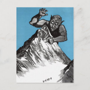Cartão postal de Ilustração Monstro Vintage Mou