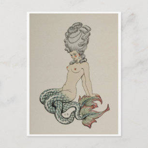 Cartão postal de ilustração vintage