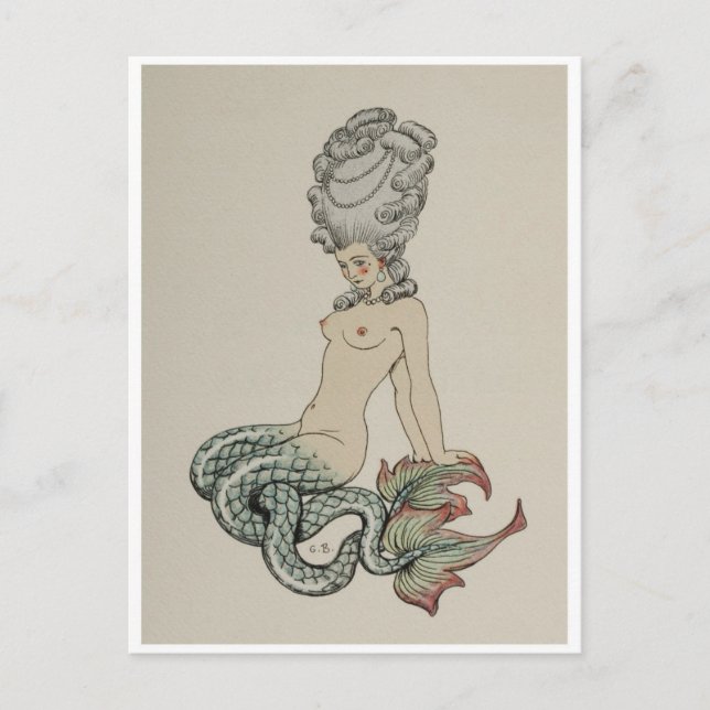 Cartão postal de ilustração vintage (Frente)