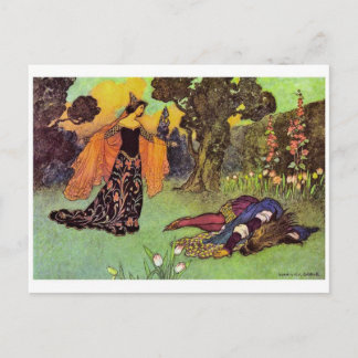 Cartão postal de ilustração vintage