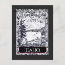 Cartão postal de Ilustração Vintage Pristine Idaho