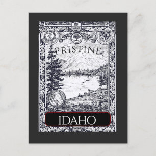 Cartão postal de Ilustração Vintage Pristine Idaho