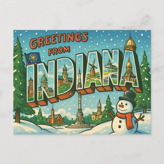 Cartão postal de INDIANA (Frente)
