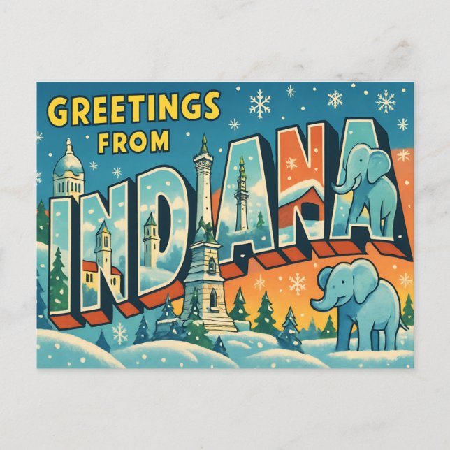 Cartão postal de INDIANA (Frente)
