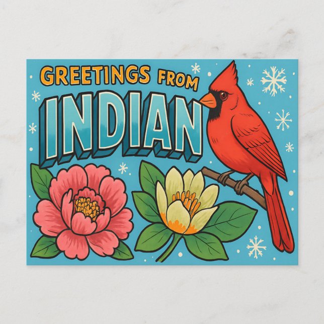Cartão postal de INDIANA (Frente)