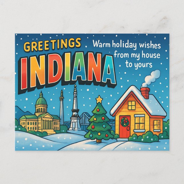 Cartão postal de INDIANA (Frente)