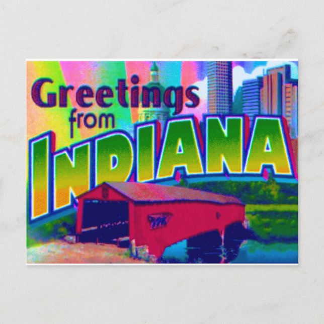 Cartão postal de Indiana (Frente)