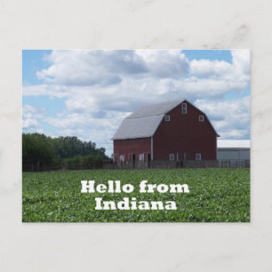 Cartão postal de Indiana Barn