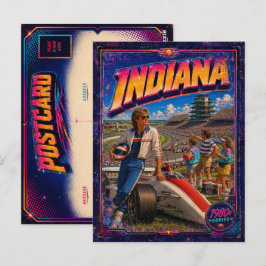 Cartão Postal de Indiana dos Anos 80 Retro
