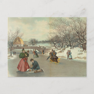 Cartão postal de inverno antigo