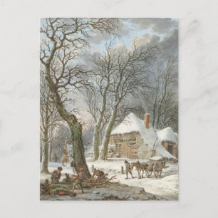 Cartão postal de inverno antigo