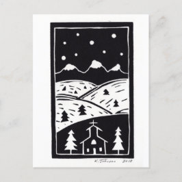 Cartão postal de inverno de Montanha