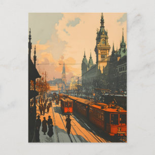 Cartão Postal de Inverno de Viena Antiga