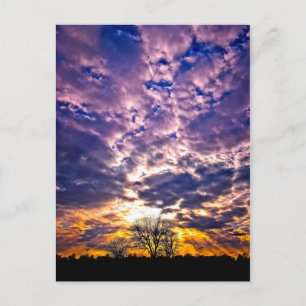 Cartão postal de inverno sunset