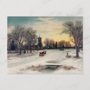 Cartão postal de inverno vintage