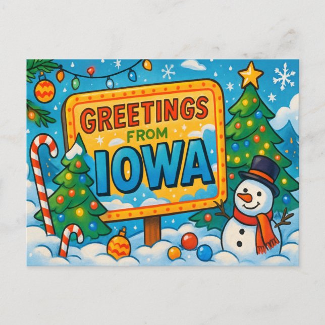 Cartão postal de IOWA (Frente)