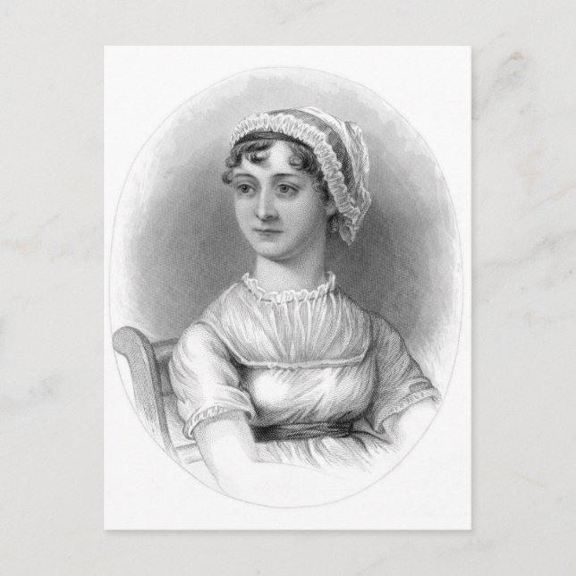 Cartão Postal de Jane Austen (1775-1817); (Frente)