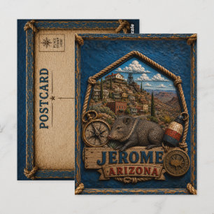 Cartão postal de Jerome Arizona Viagem Vintage