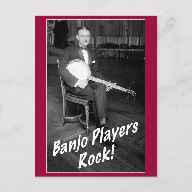 Cartão postal de Jogadores de Banjo (Frente)