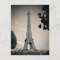 Cartão postal de jogo de chá de noiva da Torre Eif