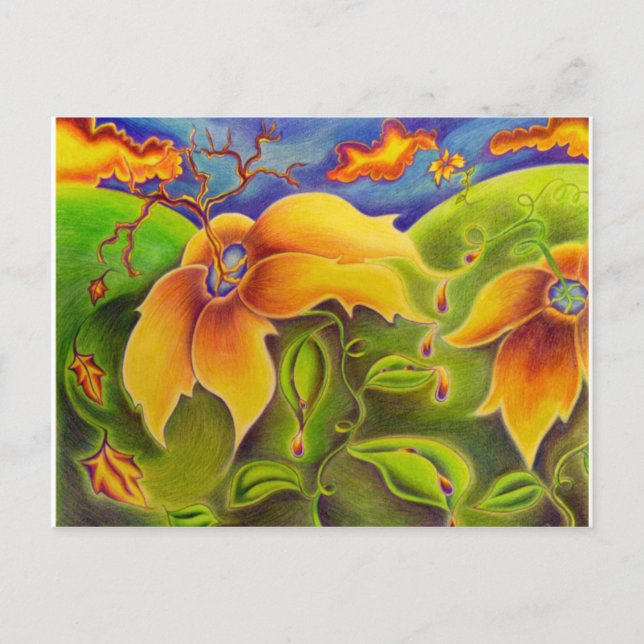 Cartão postal de jornada floral (Frente)