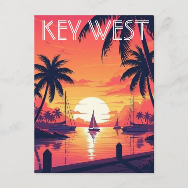 Cartão Postal de Key West Flórida (Frente)