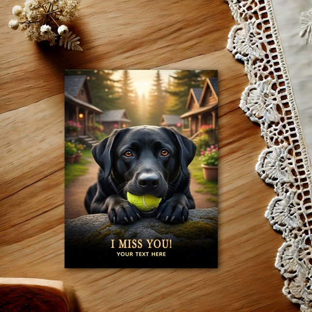Cartão Postal de Labrador Retriever Eu Sinto Sua F (Criador carregado)