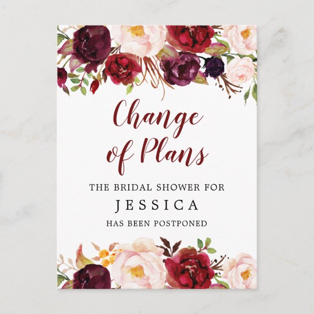 Cartão postal de lançamento de Chá de panela adiad (Frente)