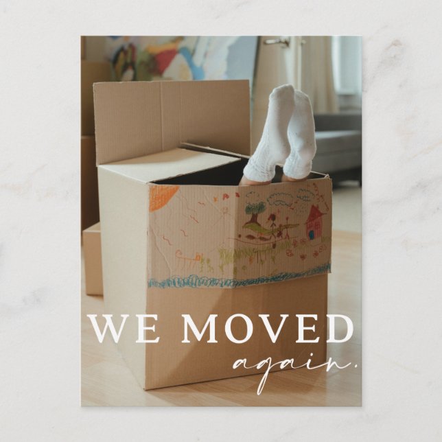 Cartão postal de lançamento móvel engraçado com fo (Frente)