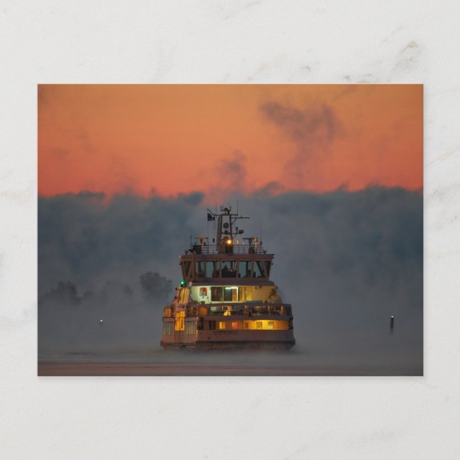 cartão postal de lembrança do ferry de Suomenlinna (Frente)